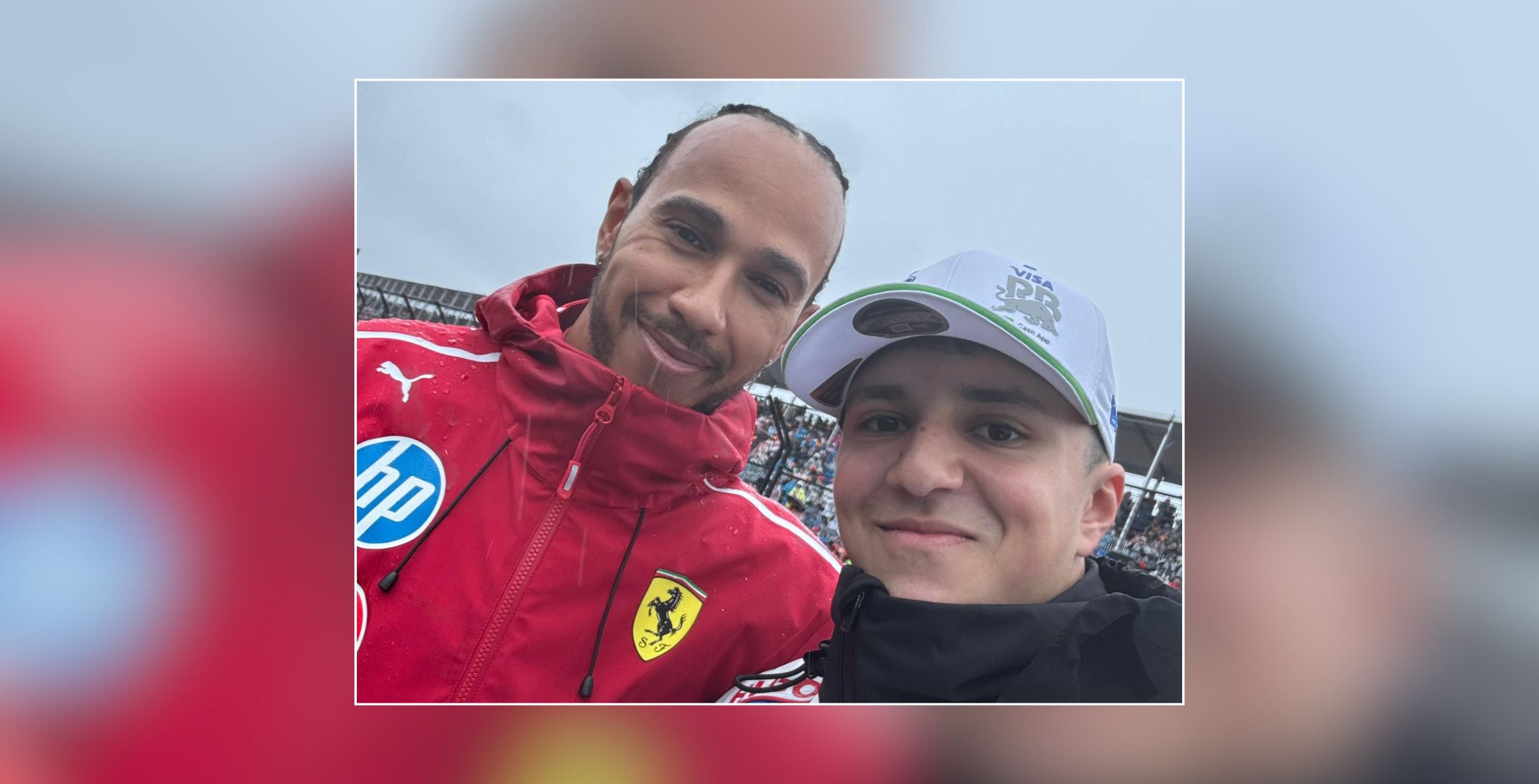 isack hadjar and lewis hamilton