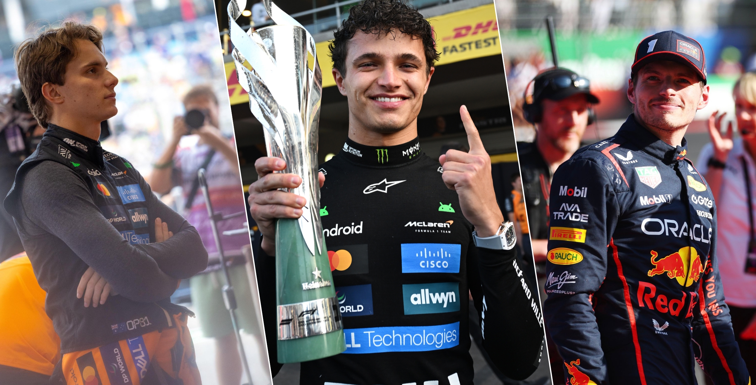 Piastri, Norris and Verstappen 2025 piastri, norris and verstappen 2025